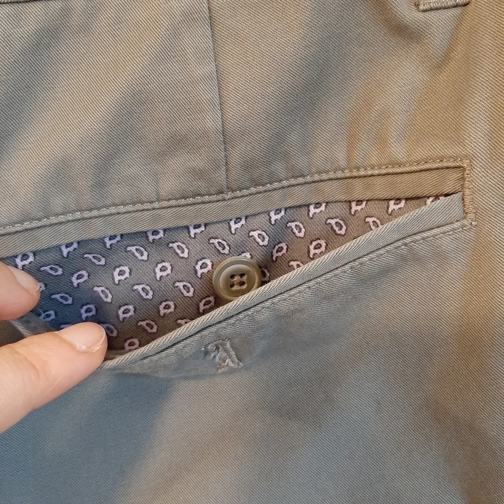 Bonobos Castlerock Slim Chinos Pants Grey 36 / 30 Slacks Office Work Casual